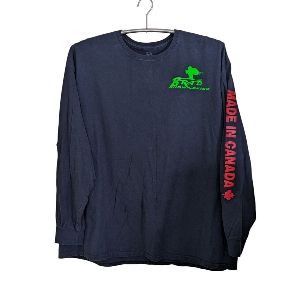 Fruit Of The Loom Platinum Mens 2XL T Shirt Brad Snow Skies Skiing Cotton Canada